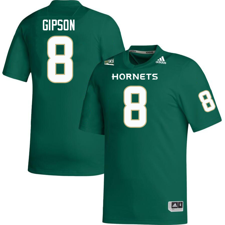 Sacramento State Hornets #8 Jared Gipson College Football Jerseys Stitched Sale-Green